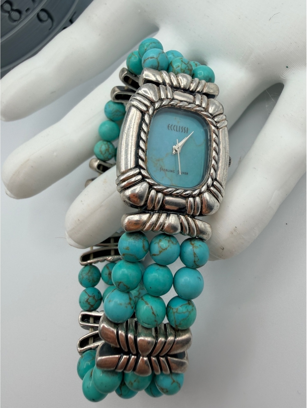 Ecclissi Women’s Watch Quartz 32520 Turquoise Sterling Silver Expansion
